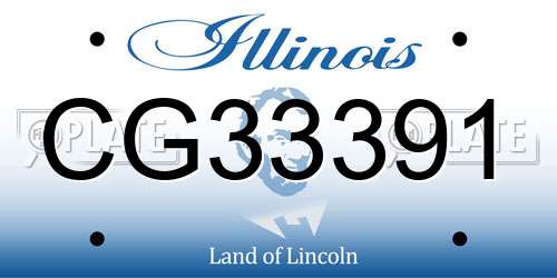 CG33391 Illinois License Plate