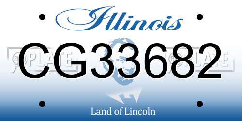 CG33682 Illinois License Plate