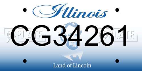 CG34261 Illinois License Plate