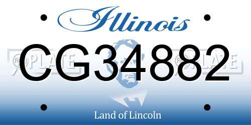 CG34882 Illinois License Plate