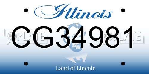 CG34981 Illinois License Plate