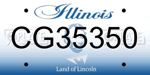 CG35350 Illinois License Plate