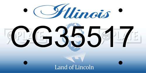 CG35517 Illinois License Plate