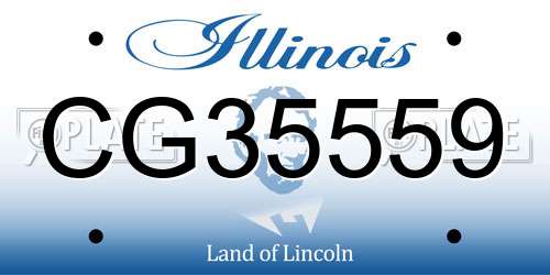 CG35559 Illinois License Plate