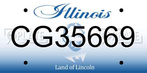 CG35669 Illinois License Plate