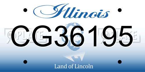 CG36195 Illinois License Plate