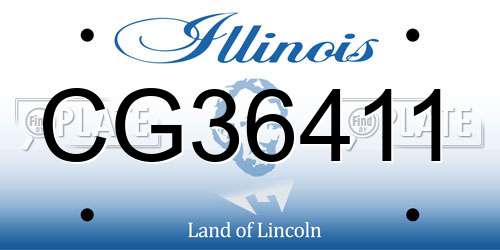 CG36411 Illinois License Plate