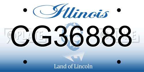 CG36888 Illinois License Plate