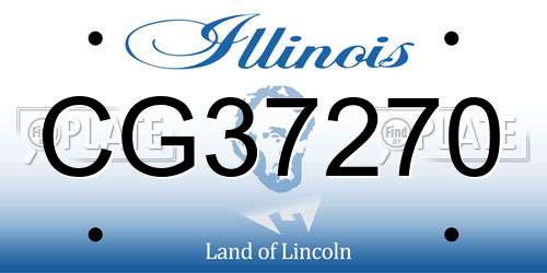 CG37270 Illinois License Plate
