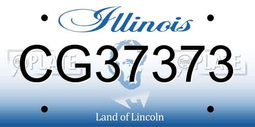 CG37373 Illinois License Plate