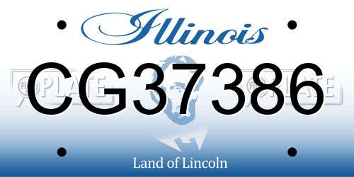 CG37386 Illinois License Plate