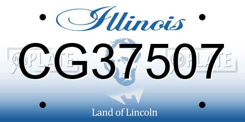 CG37507 Illinois License Plate
