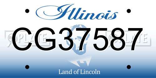 CG37587 Illinois License Plate