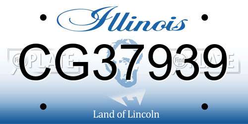 CG37939 Illinois License Plate