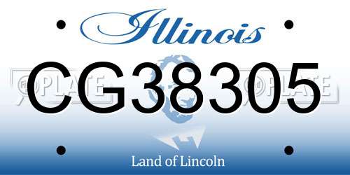 CG38305 Illinois License Plate