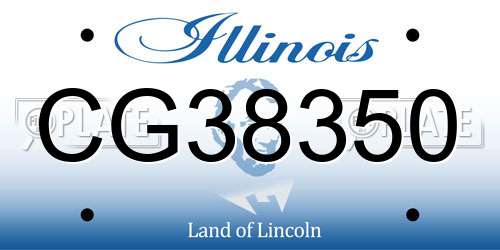 CG38350 Illinois License Plate