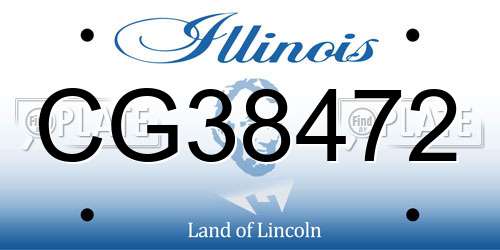 CG38472 Illinois License Plate