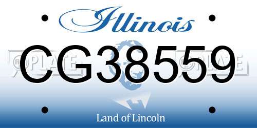 CG38559 Illinois License Plate
