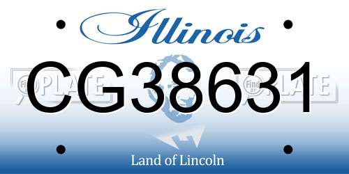 CG38631 Illinois License Plate