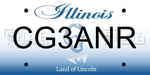 CG3ANR Illinois License Plate