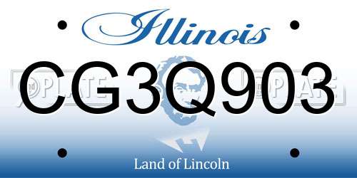 CG3Q903 Illinois License Plate