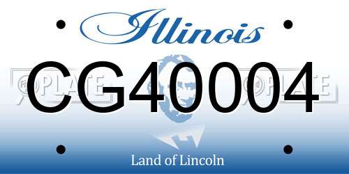 CG40004 Illinois License Plate