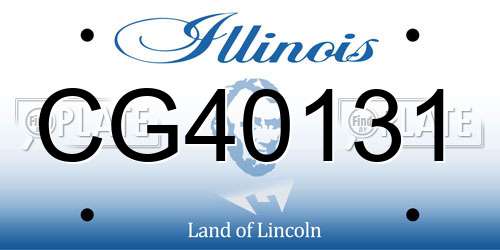 CG40131 Illinois License Plate
