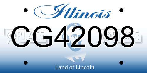 CG42098 Illinois License Plate