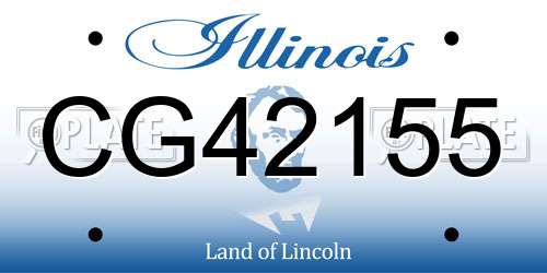 CG42155 Illinois License Plate