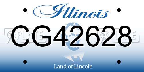 CG42628 Illinois License Plate