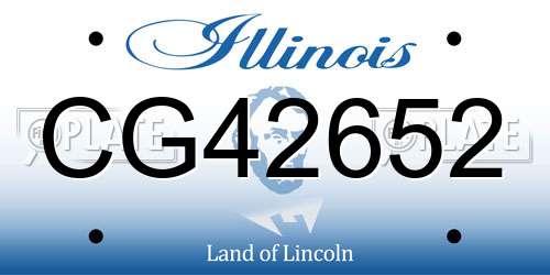 CG42652 Illinois License Plate