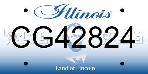 CG42824 Illinois License Plate
