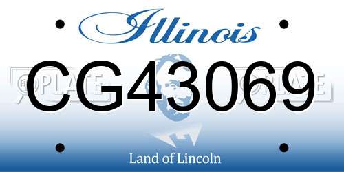 CG43069 Illinois License Plate