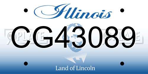 CG43089 Illinois License Plate