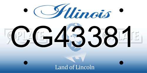 CG43381 Illinois License Plate