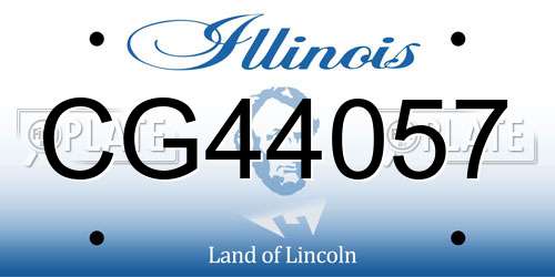 CG44057 Illinois License Plate