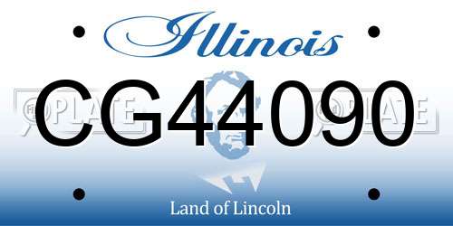 CG44090 Illinois License Plate