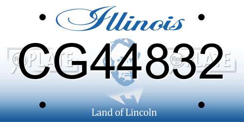 CG44832 Illinois License Plate