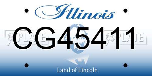 CG45411 Illinois License Plate