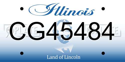 CG45484 Illinois License Plate