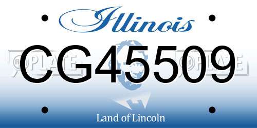 CG45509 Illinois License Plate
