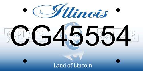 CG45554 Illinois License Plate