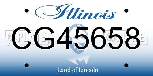 CG45658 Illinois License Plate