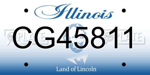 CG45811 Illinois License Plate