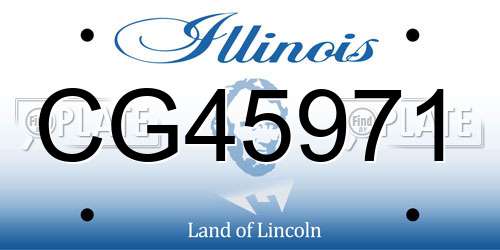 CG45971 Illinois License Plate