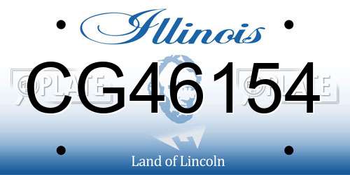 CG46154 Illinois License Plate