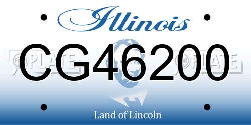 CG46200 Illinois License Plate