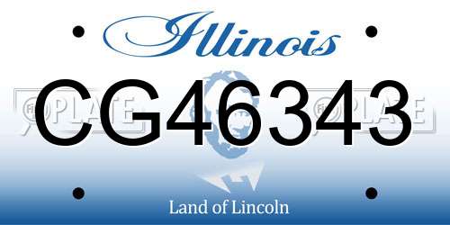 CG46343 Illinois License Plate