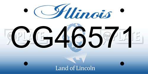 CG46571 Illinois License Plate