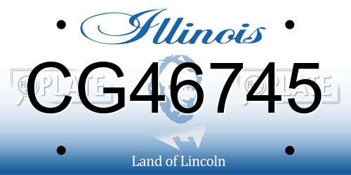 CG46745 Illinois License Plate